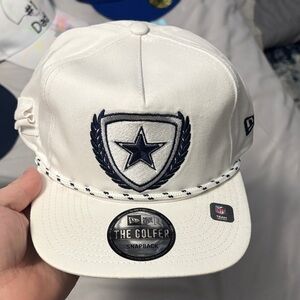 Cowboys Newera Golfer hat White Snapback Cap with Star Emblem